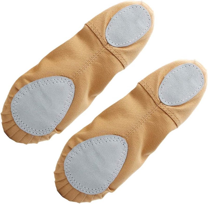 comfrt 1 Pair Ballet Dance Slippers Ballet Shoes Anti Slip Dance Shoes Yoga Shoes for Kids Adults Camel Size 31 - Image 4