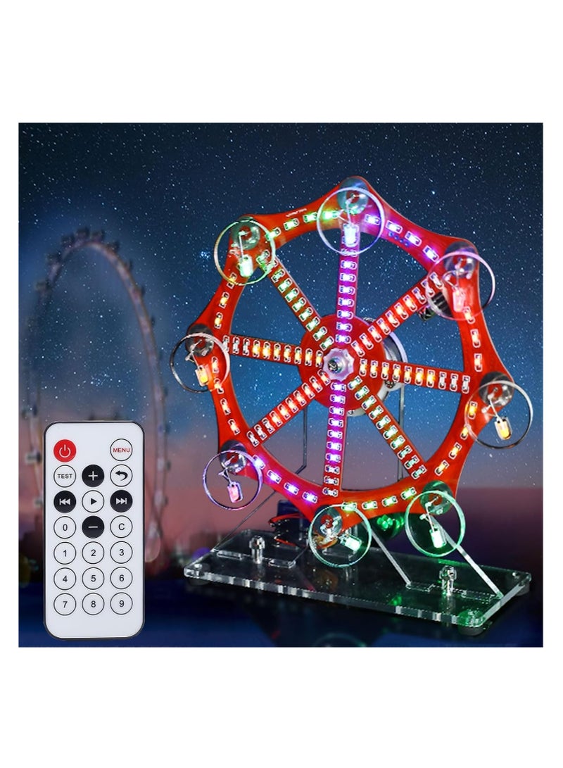 Barakah Colorful LED Lights - SMD SMT Soldering Practice Kit - Rotating LED Ferris Wheel DIY Electronics Kit for Students, College, High School, and DIY Enthusiasts - Educational Fun - Image 1