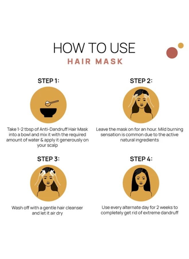 The Tribe Concepts Anti Dandruff Hair Mask, Effectively Reduces And Gets Rid Of Dandruff, Scalp Scrub, Detox And Exfoliation, 100% Chemical Free & Natural - 100 Gm (Kraft Paper Packing) - Image 2