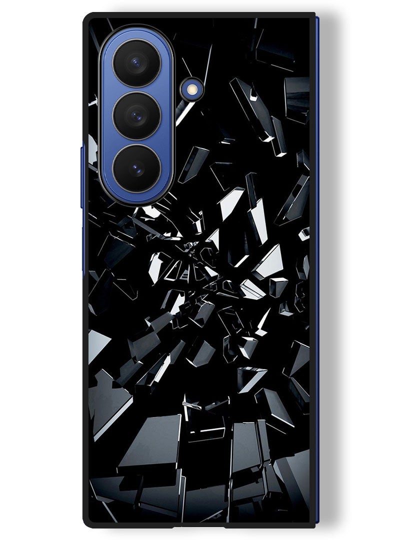 Theodor Case Compatible with Samsung Galaxy Z Fold 7 - 8 Inch Protection Shockproof Bumper Cover Black 1 - Image 1