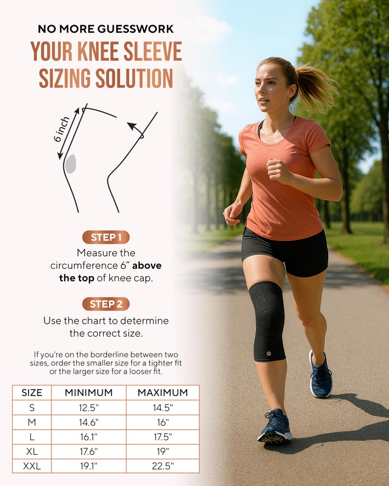 TheraCopper Copper Knee Brace for Men & Women (2 Pack) â€” Non-Slip Compression Copper Knee Sleeve for Arthritis, Knees Pain Relief, Swelling, Anti inflammatory and Recovery Support (Large) - Image 5
