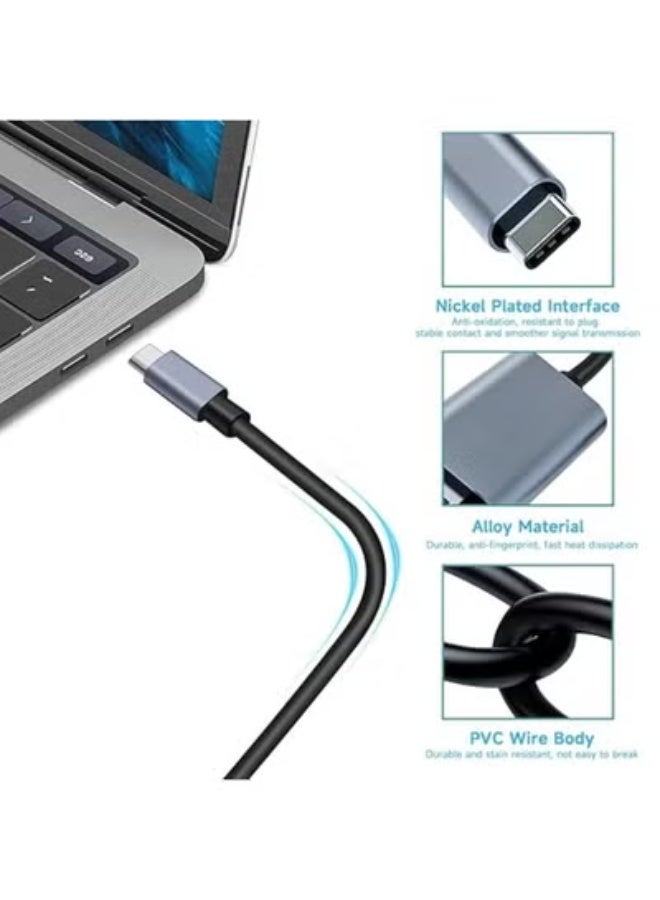 كابل USB-C إلى HDMI بدقة 4K فائق الوضوح – بطول 2 متر – توصيل وتشغيل فوري – هيكل معدني متين – متوافق مع اللابتوبات وأجهزة الأندرويد - Image 3