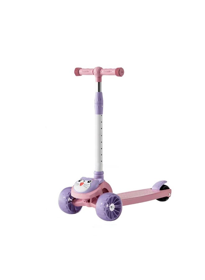 Shuer Kids Scooters, with Flashing Wheel and Adjustable Height Foldable Scooter for Children, for 1-6 Years Boys and Girls Indoor Outdoor  - Image 1