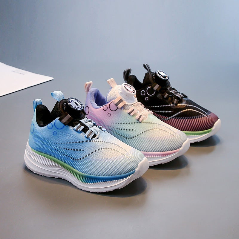 Girls' Children'S 2025 Sneakers Korean Style Running Shoes Versatile Thick-Soled Trendy Fashion Knob Children'S Shoes Toddler Shoes - Image 5