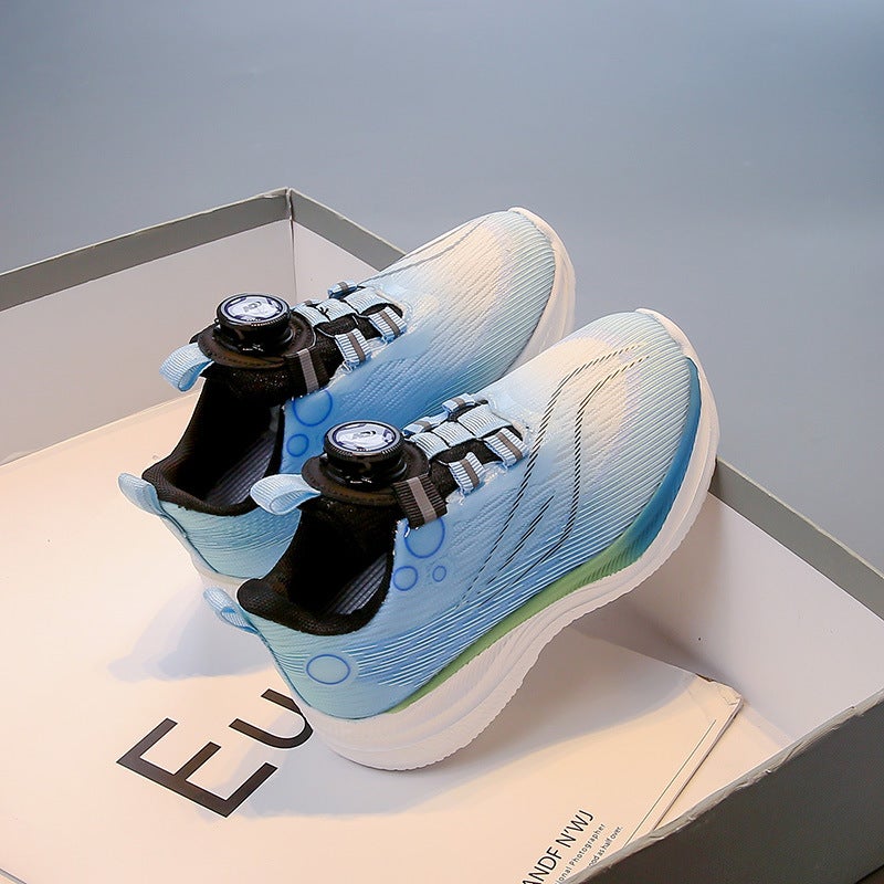 Girls' Children'S 2025 Sneakers Korean Style Running Shoes Versatile Thick-Soled Trendy Fashion Knob Children'S Shoes Toddler Shoes - Image 3