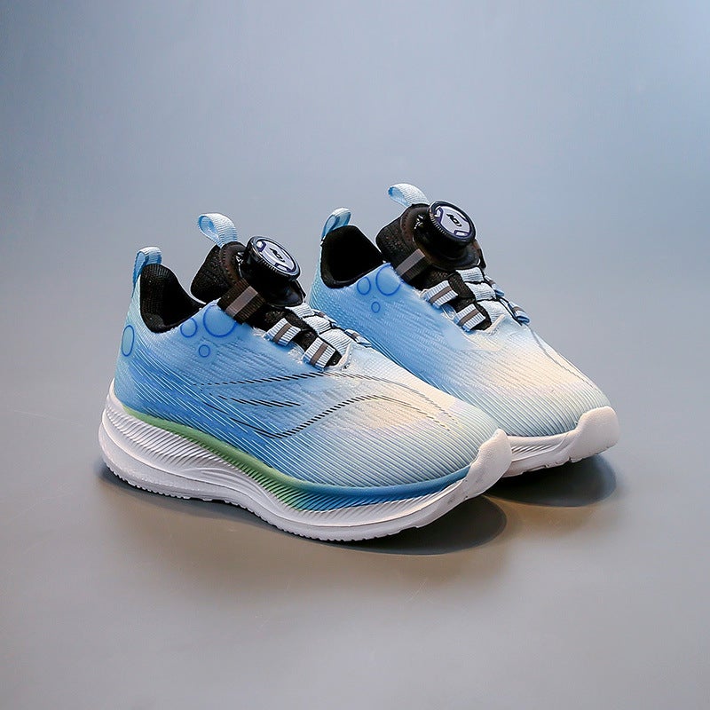 Girls' Children'S 2025 Sneakers Korean Style Running Shoes Versatile Thick-Soled Trendy Fashion Knob Children'S Shoes Toddler Shoes - Image 1
