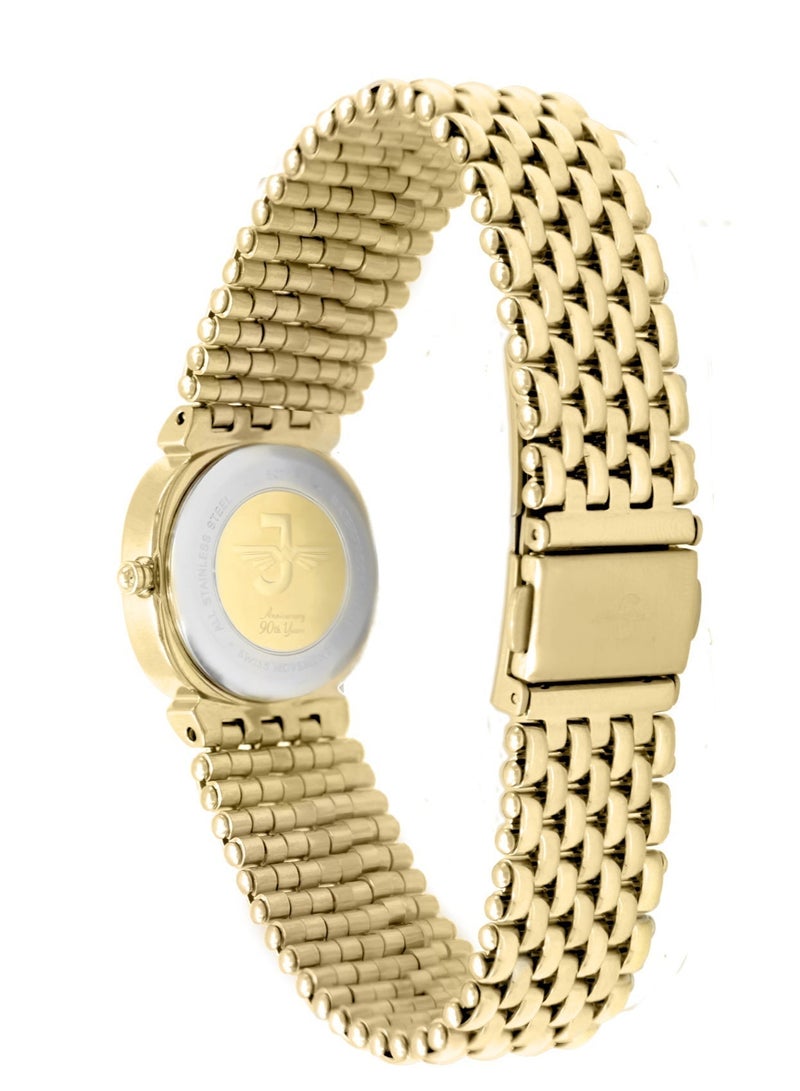 JOVIAL  5025 LGMQ 01 N ,  Fashion Watch,  Stainless steel , 24mm, White Dial, Push button Clasp - Image 3