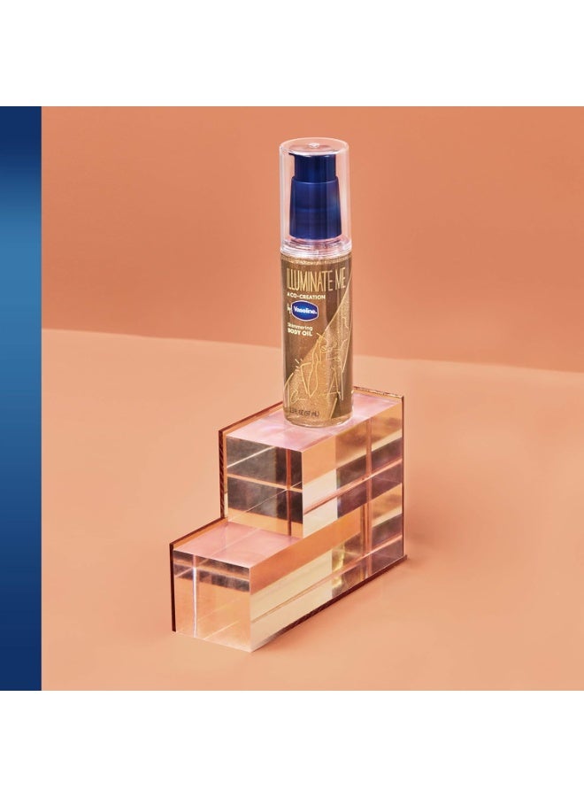 فازلين (أضيئني) زيت الجسم اللامع المصمم خصيصًا للبشرة الغنية بالميلانين، ينير البشرة بلمسة نهائية من اللمعان لبشرة متوهجة 97 مل، 3 قطع - Image 5