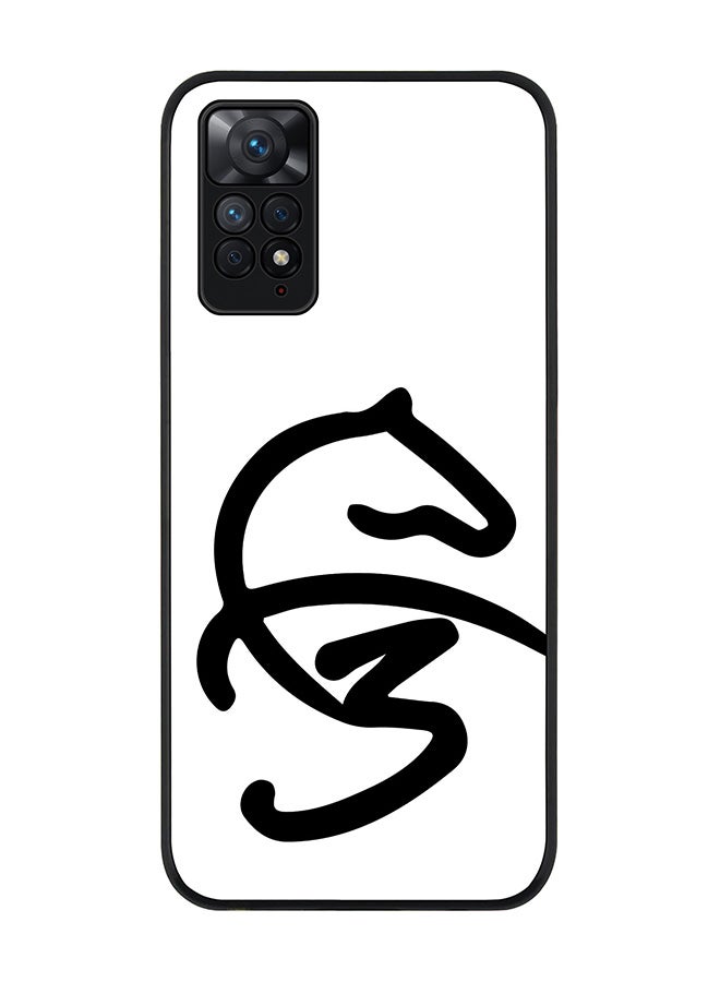 Stylizedd Rugged Black edge case for Redmi Note 11 4G/Redmi Note 11S Slim fit Soft Case Flexible Rubber Edges Anti Drop TPU Gel Thin Cover - Faz3 Style White - Image 1