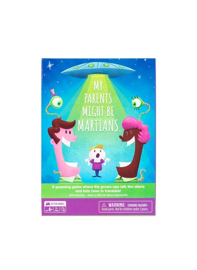 Exploding Kittens LLC Exploding Kittens My Parents Might be Martians 2+ Players - Ages 4+ - 10 Minutes to Play - Teamwork and Guessing Game - Kid Friendly Card Game, Family Game Night, Parents and Kids Game  - Image 1