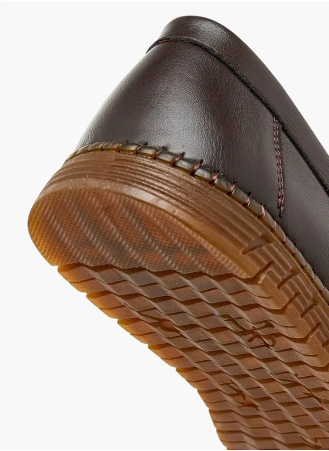 LBL by Shoexpress Men's Textured Slip-On Loafers with Cutout Detail