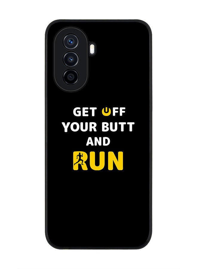 Stylizedd Rugged Black edge case for Huawei Nova Y70  Slim fit Soft Case Flexible Rubber Edges Anti Drop TPU Gel Thin Cover - Get off - Image 1