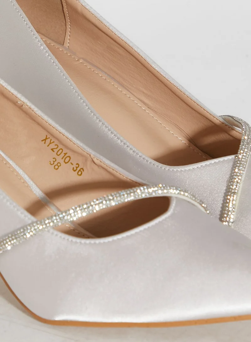 Ella Limited Edition Pointed Pump With Embellished Trim