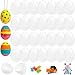 Bvrbaory 50 Pack White Plastic Easter Eggs24 Inch DIY Empty Blank EggsFillable Painting Easter Eggs for Basket StuffersParty SuppliesMultiItem Party Favor Packs - Image 2