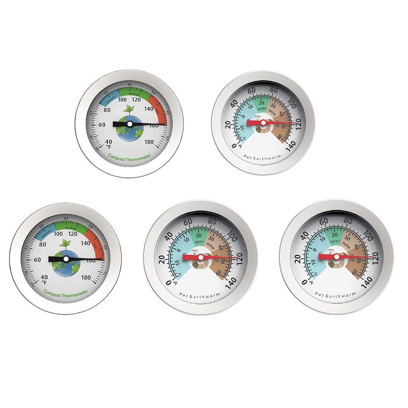مقياس حرارة التربة الأرض 200 ب جذع طويل لزراعة الحدائق وقياس درجة الحرارة من 10 إلى 76 درجة مئوية - Image 4