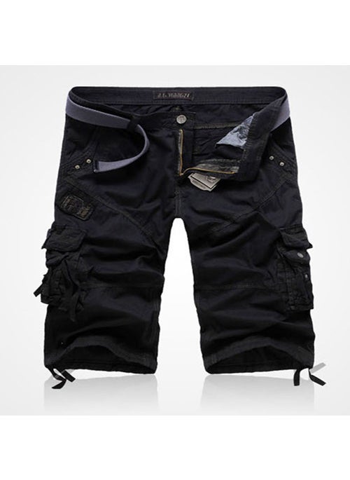 Generic - New Hot Sale Of The Season Mens Workwear Shorts Loose Casual Seven-Foot Pants Large Size Comfortable Loose Trousers for Men Kor Blue - Image 1