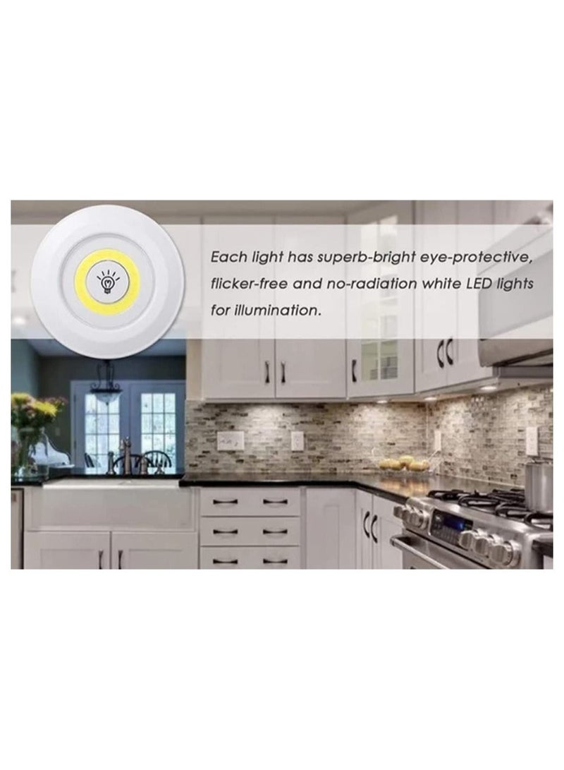 Stick On Dimmable Mini LED Lights, Under Cabinet Light, Battery Operated Closet Wall Lamp with Remote, for Bedroom Kitchen, Set of 3. - Image 3