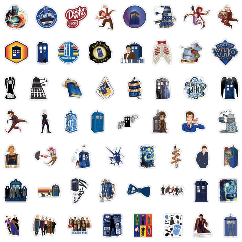 LTZSTONE Doctor Who Stickers 110pcs Decals for Laptops Water Bottles Toys and Gifts for Teens,Girls,Perfect for Laptop,Phone,Skateboard,Travel| Extra Durable Vinyl (DR100) - Image 4