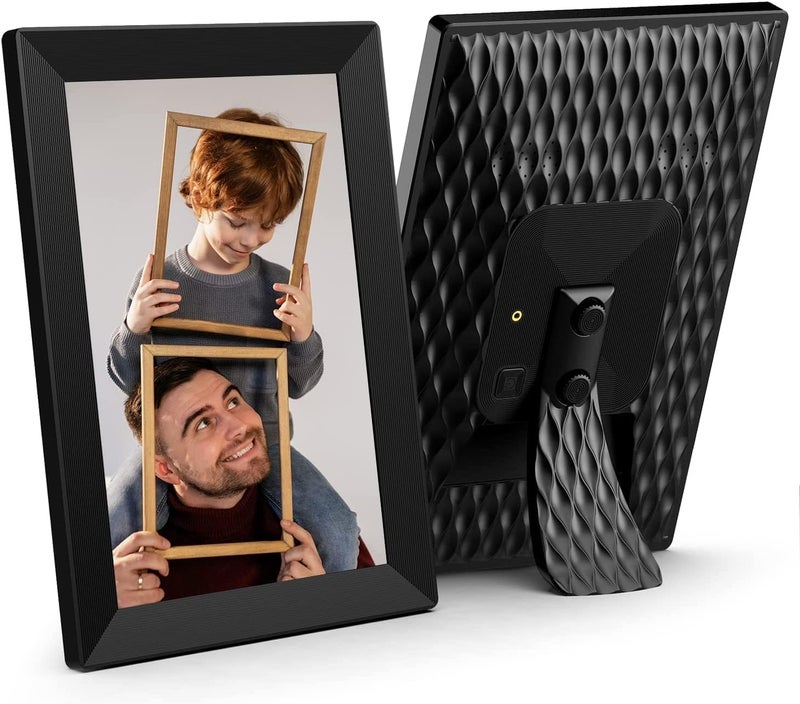 miracle digital FRAMEO Digital Photo Frame, 10.1 Inch Wi-Fi Digital Picture Frame with 1280x800 IPS Touch Screen, Built-in 32GB Storage, Easy to Share Photos or Videos via Frameo App Auto-Rotate (Black) - Image 1