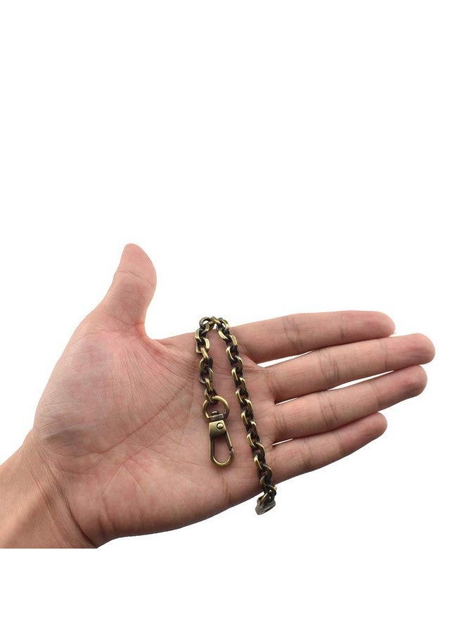 HAHIYO Mini Pochette Purse Chain Strap Thin Wide 6Mm For Lv Length 7.9 Inches Thick 2Mm Shiny Bronze For Handbag Wallet Clutch Comfortable Flat Metal Strap 1 Pack  - Image 1
