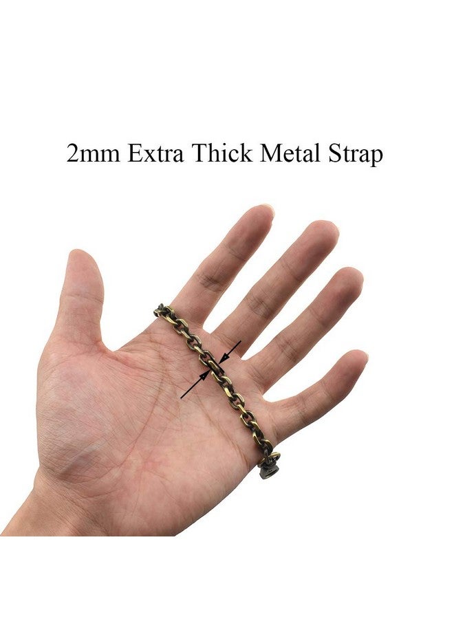 HAHIYO Mini Pochette Purse Chain Strap Thin Wide 6Mm For Lv Length 7.9 Inches Thick 2Mm Shiny Bronze For Handbag Wallet Clutch Comfortable Flat Metal Strap 1 Pack  - Image 3