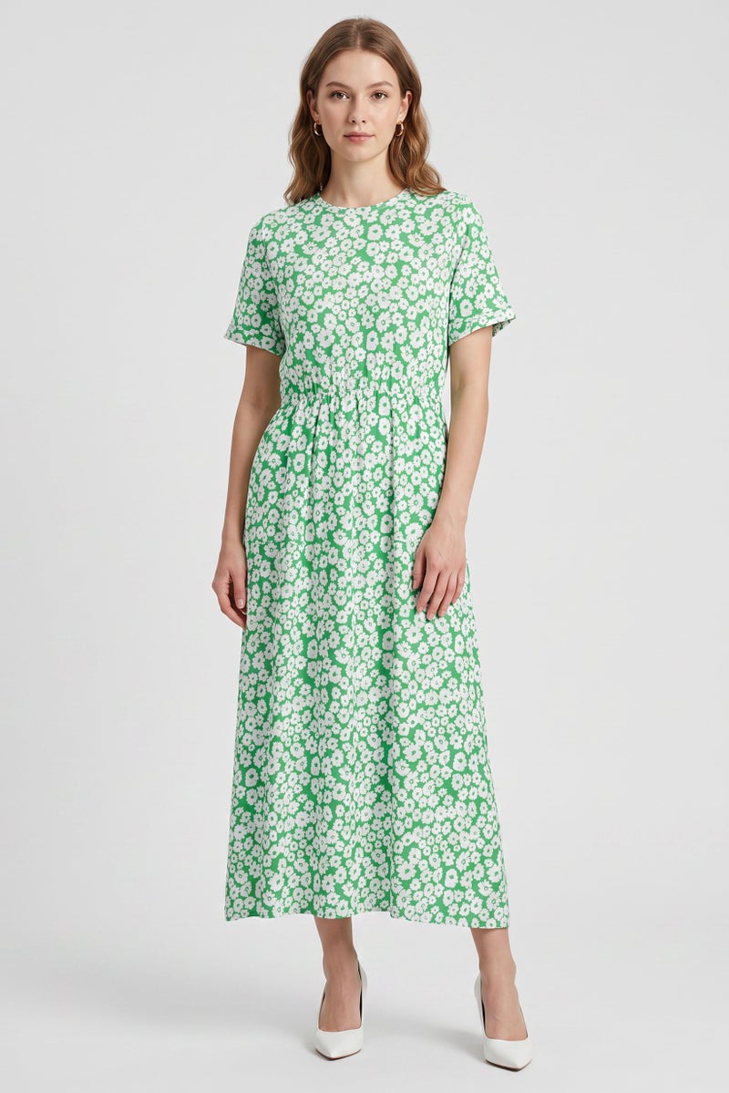Threadbare Women Floral Print Midi Dress, Multicolor - Image 1