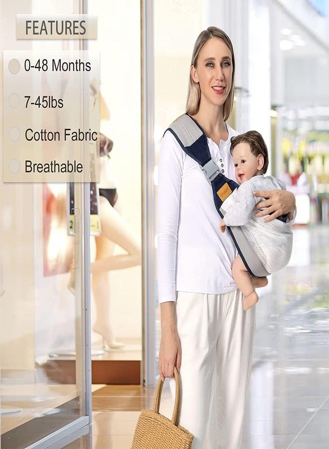 NENATIRTH Baby Carrier Newborn to Toddler | Ergonomic 3D Mesh Baby Wrap Carrier | Adjustable Baby Sling | Lightweight Breathable Baby Carrier Wrap with Thick Shoulder Straps for 0-36 Months Infant - Image 3