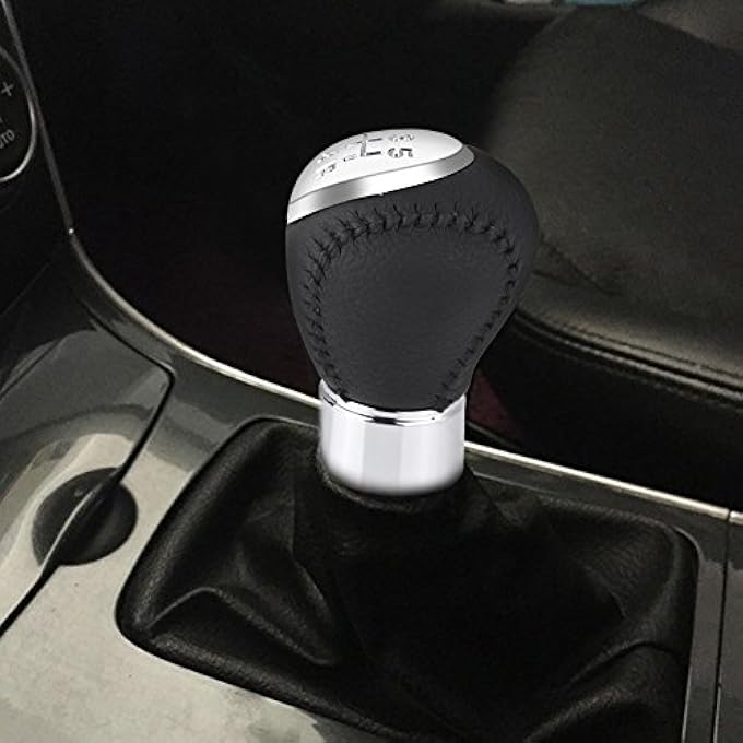 Zerodis Car Gear Shift Knob 5 Speed Automotive Shifting Handle Ergonomic Design Leather Cover Gear Lever Knob Enhances Driving Comfort for Cars Accessories - Image 4