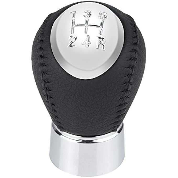 Zerodis Car Gear Shift Knob 5 Speed Automotive Shifting Handle Ergonomic Design Leather Cover Gear Lever Knob Enhances Driving Comfort for Cars Accessories - Image 2