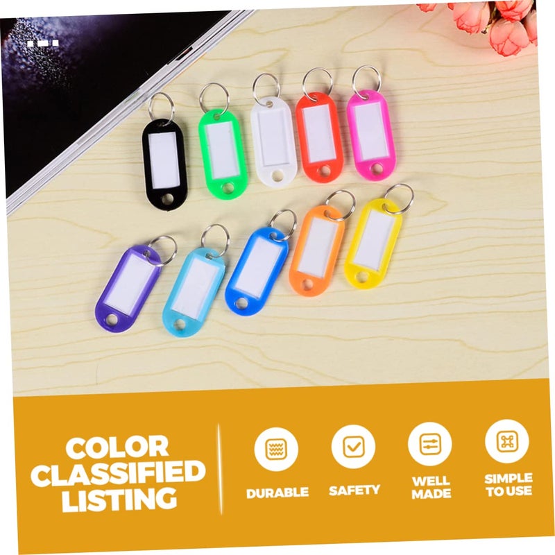 50 Pcs Split Key Tags Portable Luggage Pet Identification Labels 4 Colors - Image 4