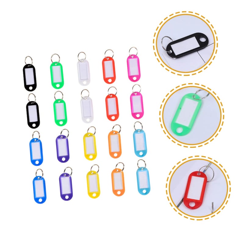 50 Pcs Split Key Tags Portable Luggage Pet Identification Labels 4 Colors - Image 3