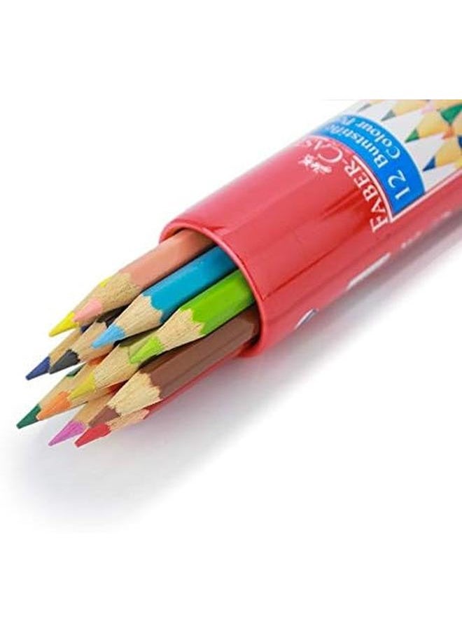 FABER-CASTELL - Colour Pencils Round Tin Of 12 115826 - Image 1