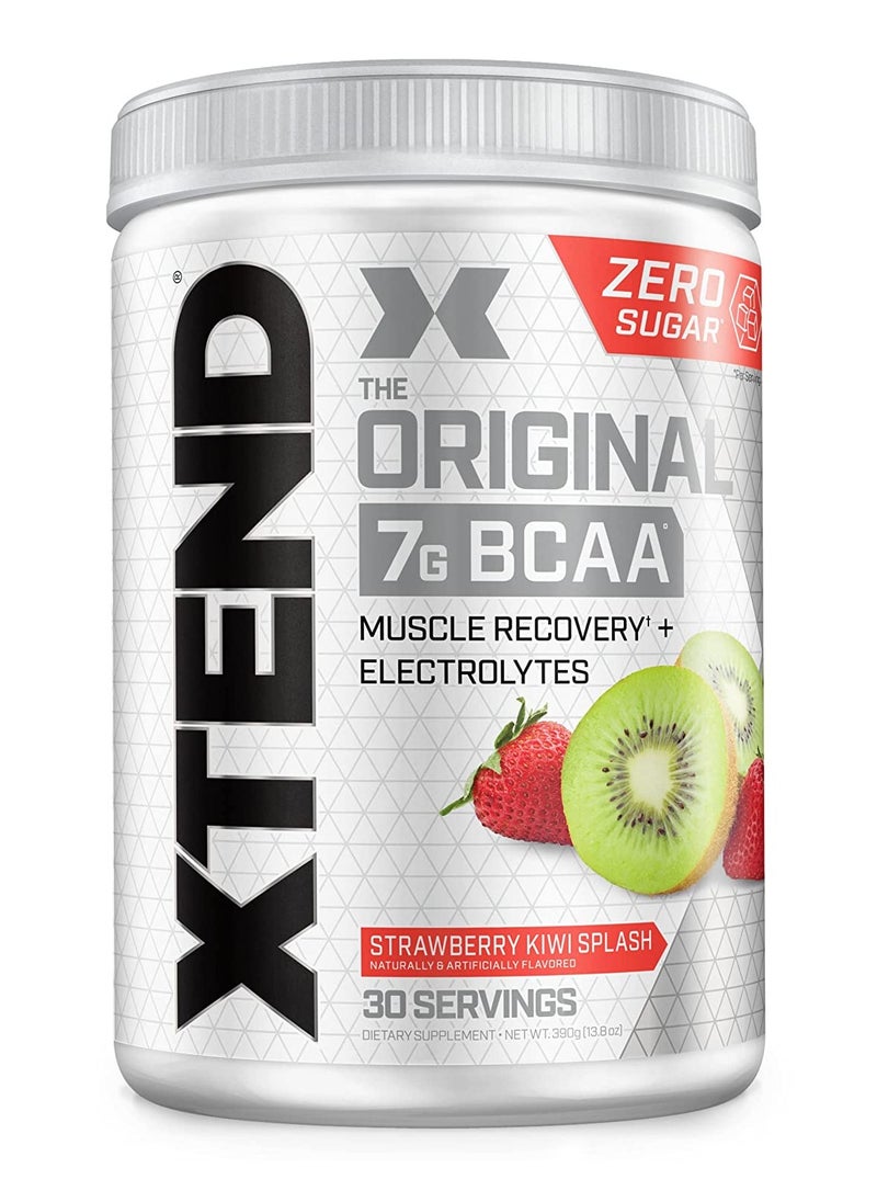 XTEND - Scivation Xtend BCAAs (قبل التمرين، 7 جرام BCAAs، 0 جرام كربوهيدرات، سكر - 390 جرام، 30 وجبة (فراولة وكيوي) - Image 1