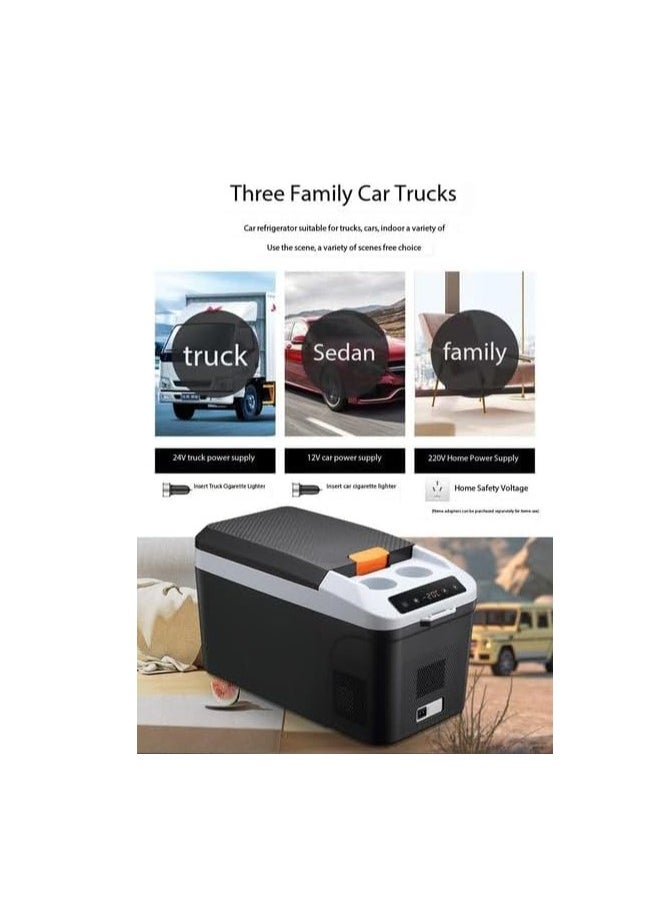 Crony - CRONY AQ-16L Portable Freezer, 12 Volt Car Refrigerator, 16 Litre Fast Cooling 12V Car Fridge -22°C to 20°C, Car Cooler, 12/24V DC and 100-240V AC for Outdoor, Camping, RV, Truck, Boat with Battery - Image 1