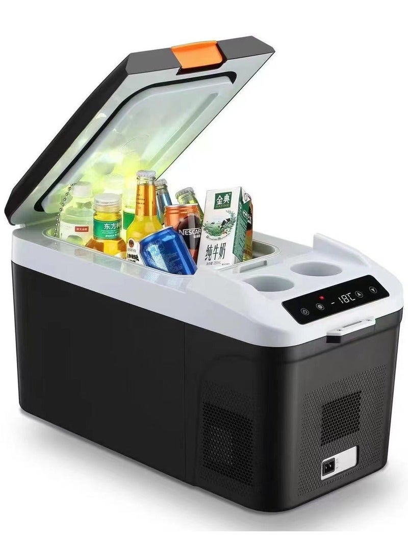 CRONY AQ-16L Portable Freezer, 12 Volt Car Refrigerator, 16 Litre Fast Cooling 12V Car Fridge -22°C to 20°C, Car Cooler, 12/24V DC and 100-240V AC for Outdoor, Camping, RV, Truck, Boat with Battery - Image 1