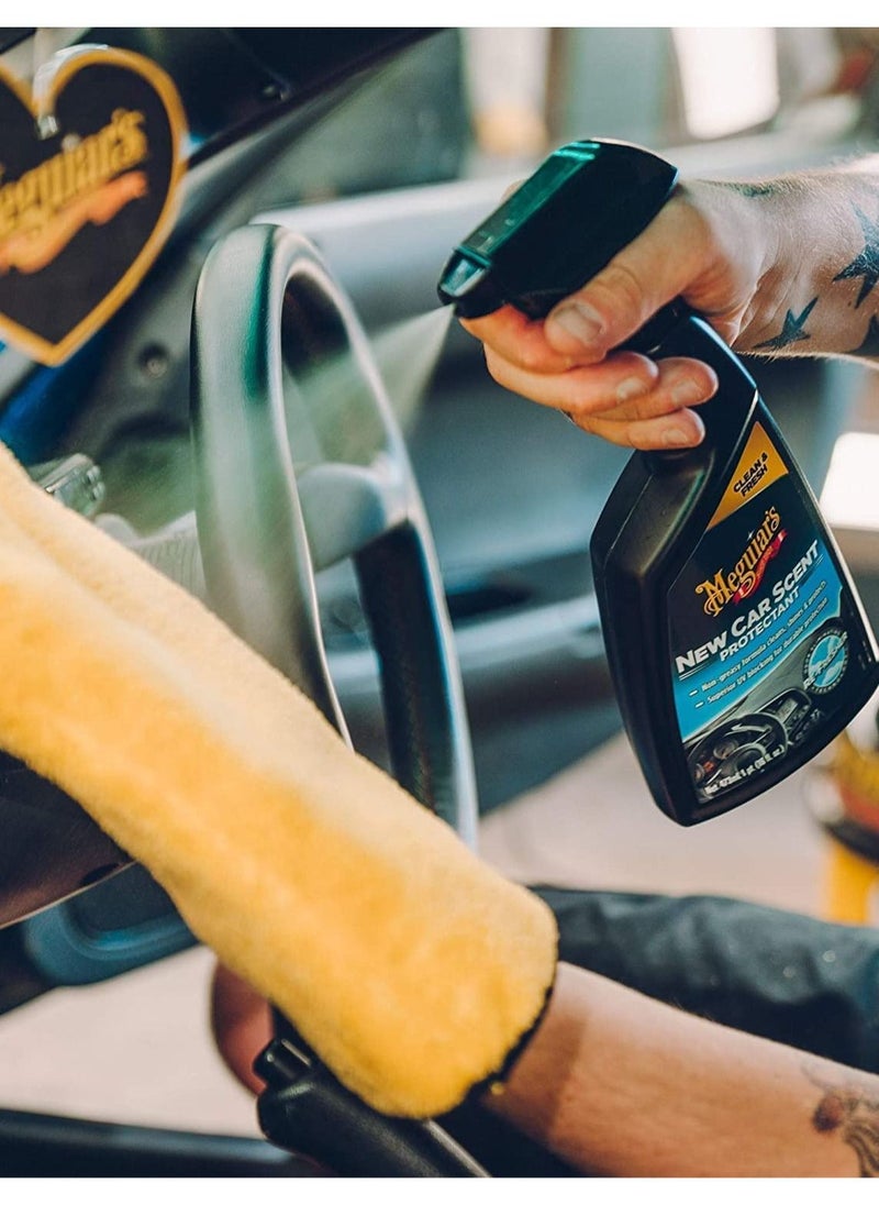 Meguiars Car Interior Cleaner with New Car Scent to Clean, Polish and Protect Car Interiors Made in USA  - Image 2