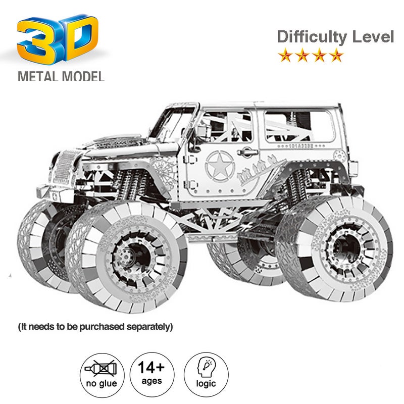 Automobile Engineering Vehicle Diy Handmade 3D Metal Puzzle Adult Three-Dimensional Model Assembled Puzzle High - Image 1