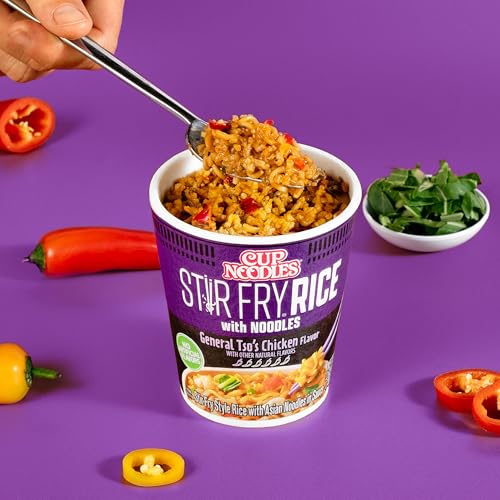 Nissin Cup Noodles Stir Fry Rice with Noodles, General Tso's Chicken, 2.68 Ounce (Pack of 6) - Image 3