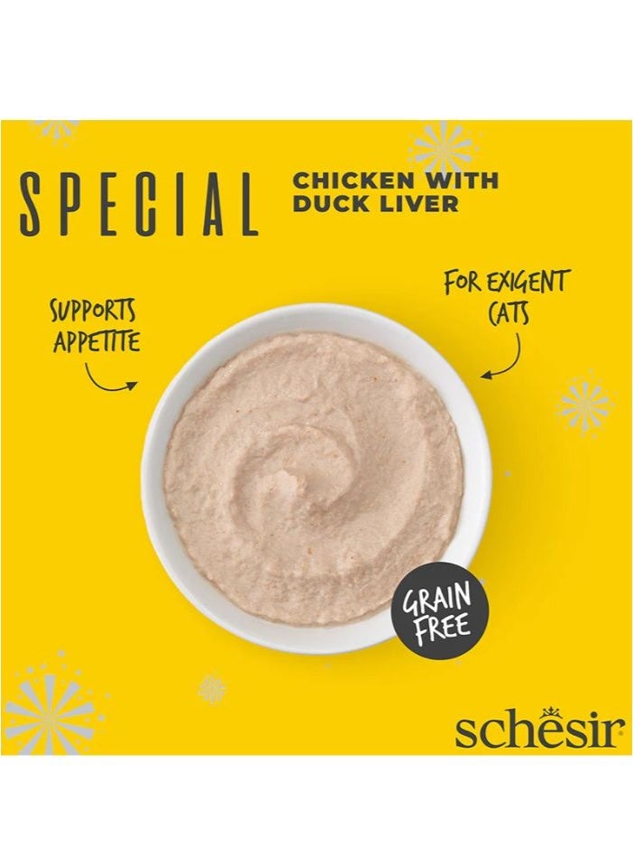 شيسر ٣ قطع موس شيسير الخاص للقطط - دجاج مع كبد البط ٧٠ غرام - Image 3