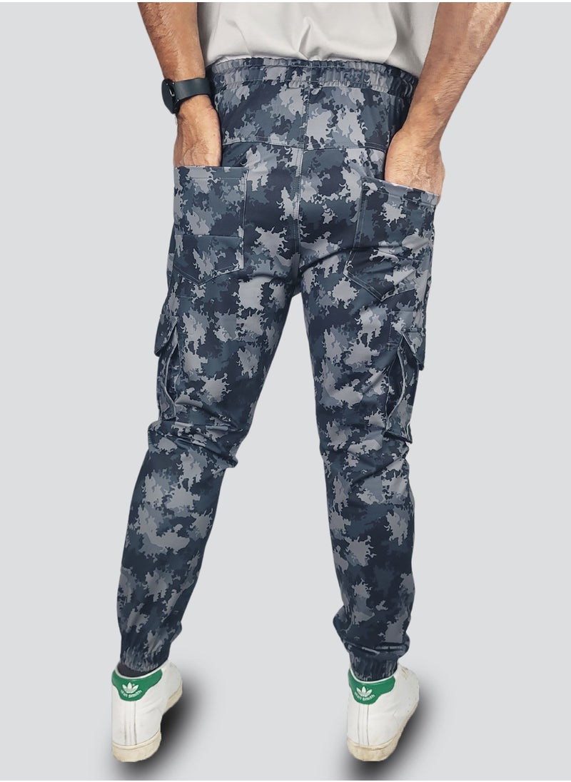 FLUSH - Flush Mens Camouflage Cargo Pants Stretchable, Skinny-Fit Trousers with 6 Pockets - Image 1