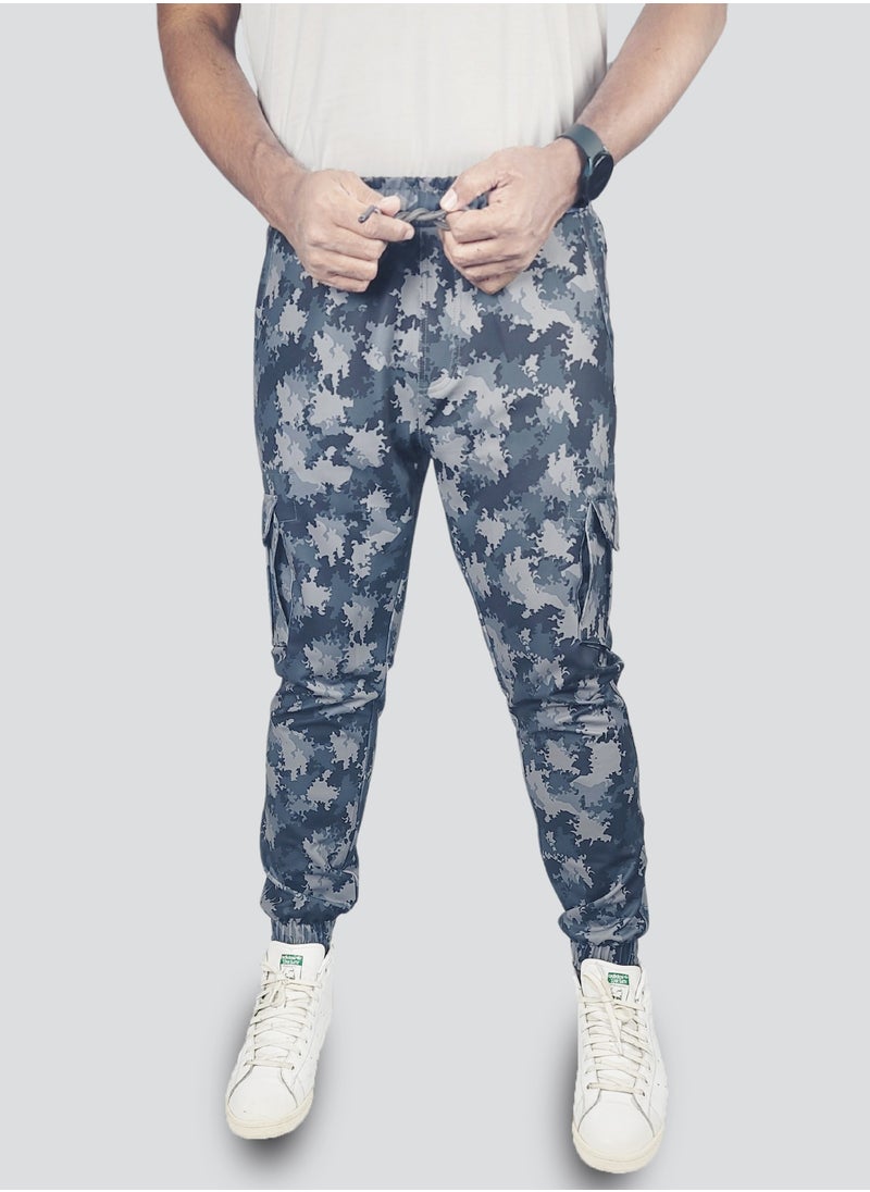 FLUSH - Flush Mens Camouflage Cargo Pants Stretchable, Skinny-Fit Trousers with 6 Pockets - Image 1