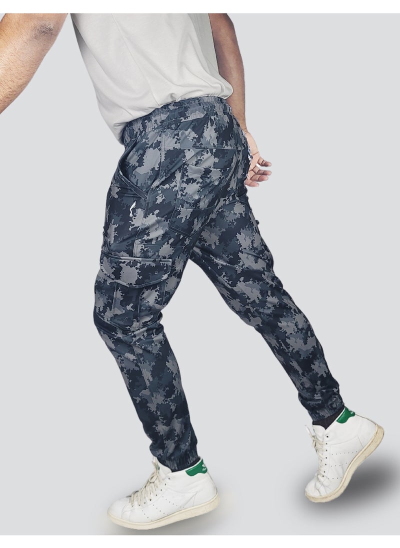 FLUSH - Flush Mens Camouflage Cargo Pants Stretchable, Skinny-Fit Trousers with 6 Pockets - Image 1