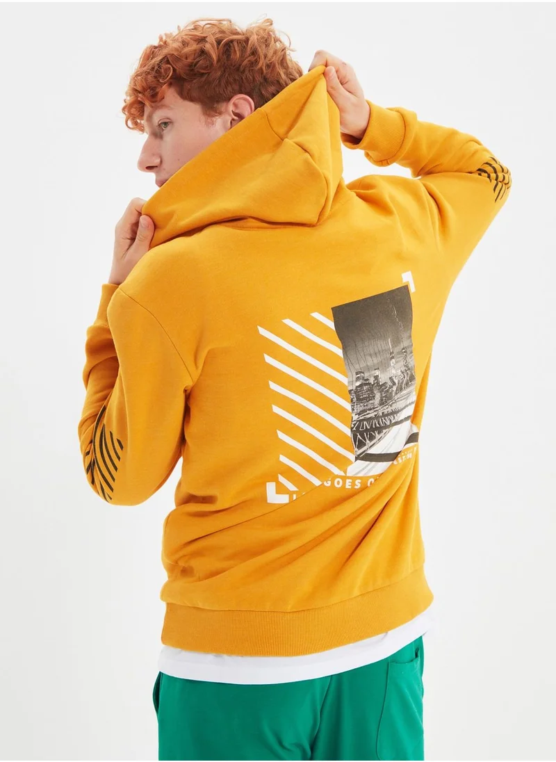 trendyol Back Print Hoodie