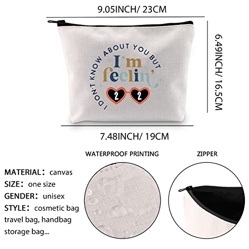 XYANFA I'm Feeling 22 Makeup Bag 22 Birthday Gift Singer Fans Gift Singer's Merchandise (feelin' 22) - Image 2