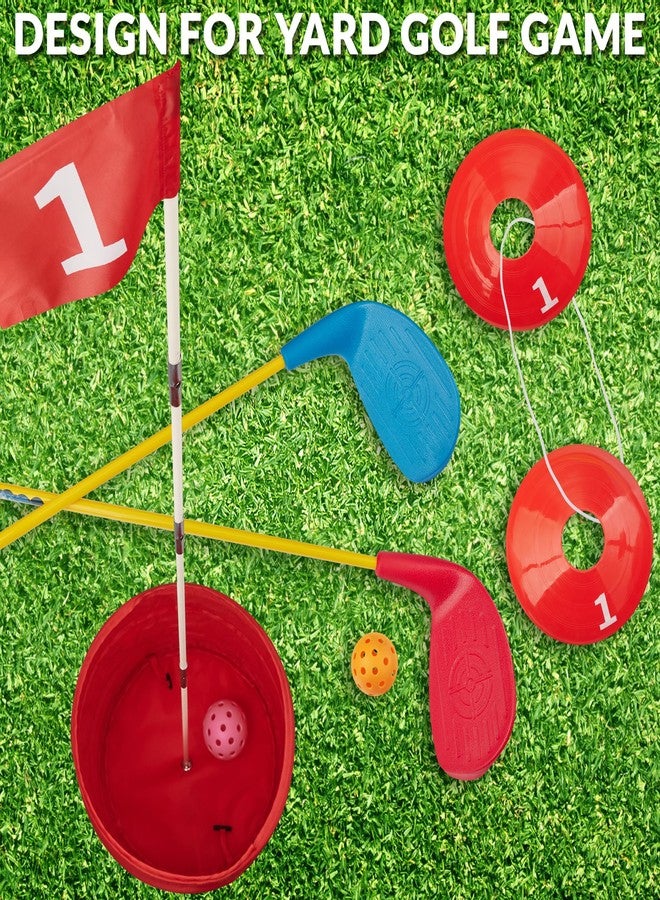 مجموعة مضارب غولف ASONA Yard Game مكونة من قطعتين للبالغين - مثالية للعب في الهواء الطلق، والفناء الخلفي، والشاطئ، والحديقة، وللمرح الاجتماعي - مقاس قياسي بطول 36 بوصة مع رأس مضرب بلاستيكي كبير الحجم (أحمر، 2) - Image 2