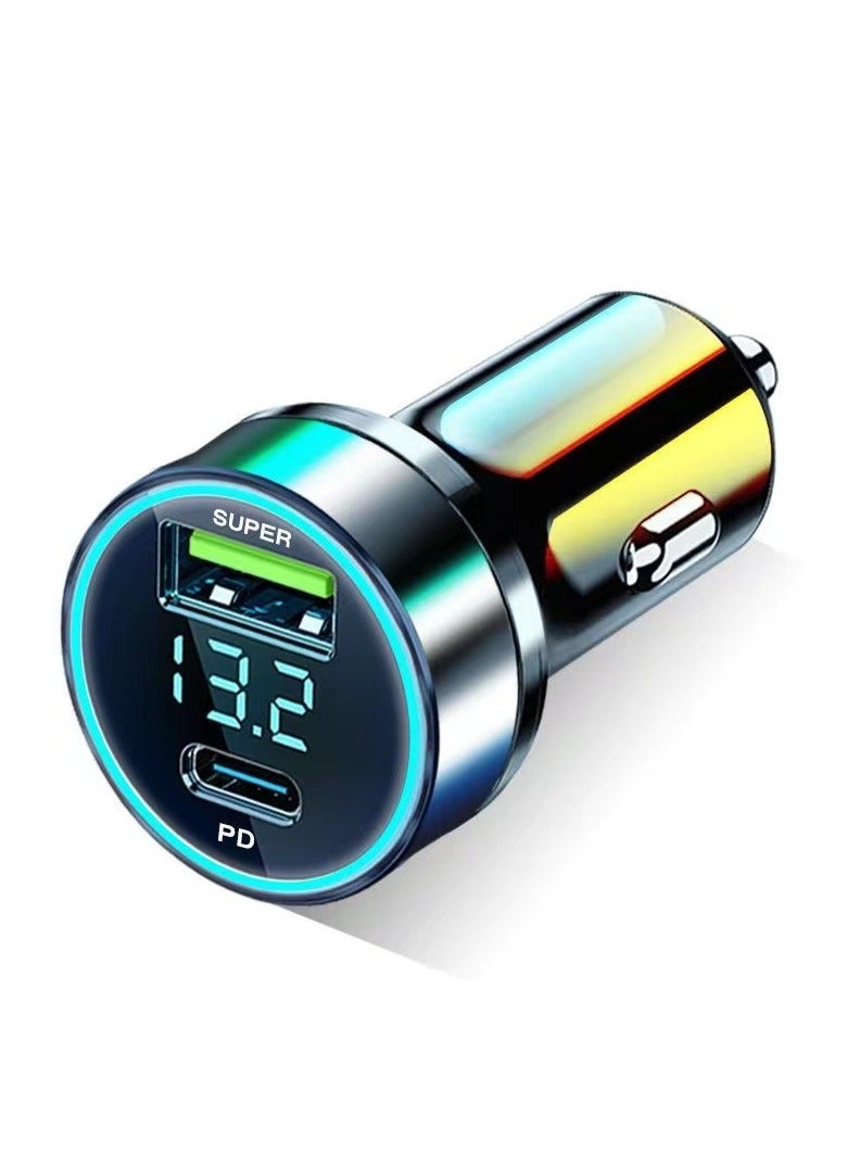 120W USB C Car Charger Adapter with Voltage Detection, PD30W+QC3.0 Fast Charge Plug for iPhone/Android/Samsung/HUAWEI/XIAOMI/iPad Pro and More  - Image 2