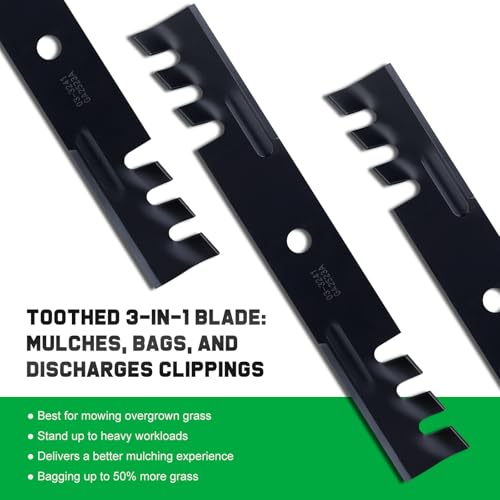 Grasscool 482877 Mulching Blades for Bad Boy Scag Hustler 795757 Fastrak Raptor SD 48 Inch Deck Mower Replace 038-5000-00 038-5350-0050 481706 038 5350 00 - Image 3