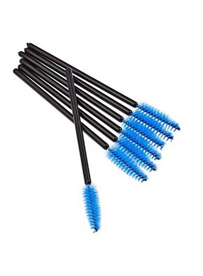 GBSTORE 50 Pcs Disposable Mini Eyelash Eye Lash Makeup Brush Mascara Wands Applicator Blue - Image 4