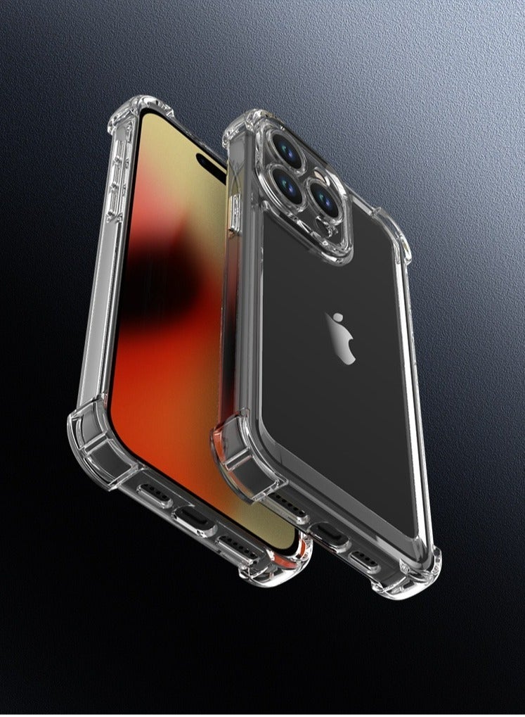 Goldfish Apple 15 anti-fall protective mobile phone case. Transparent white - Image 2