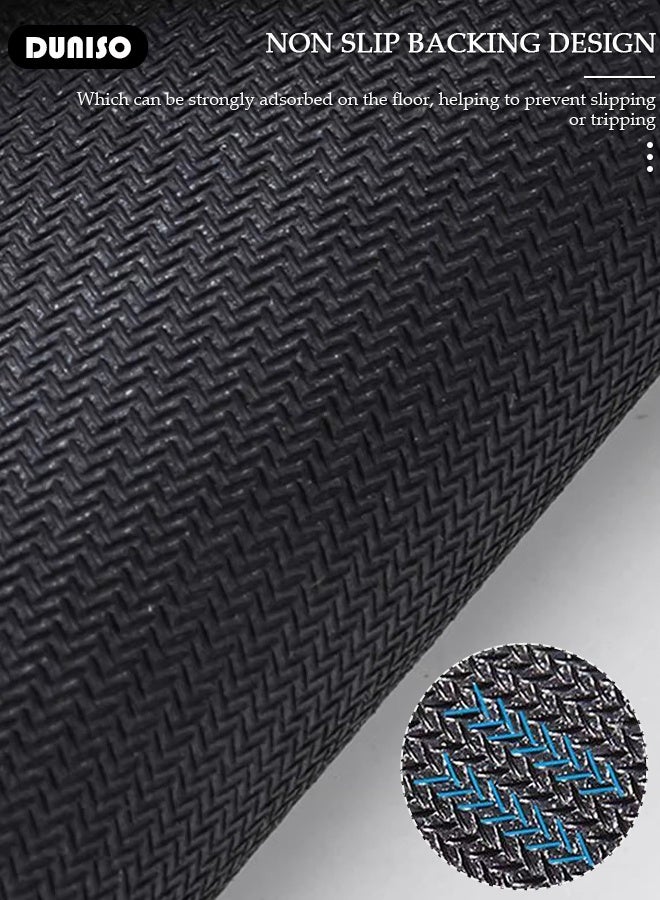 DUNISO 2 Pcs Kitchen Rugs and Mats Washable, Non Skid Rugs for Kitchen, Extra Soft and Absorbent Bath Rugs,Natural Rubber Bottom Kitchen Mat, Braid Jute Kitchen Floor Rug, for Kitchen Carpet in Front of Kitchen Sink（45*70cm/45*120cm） - Image 5